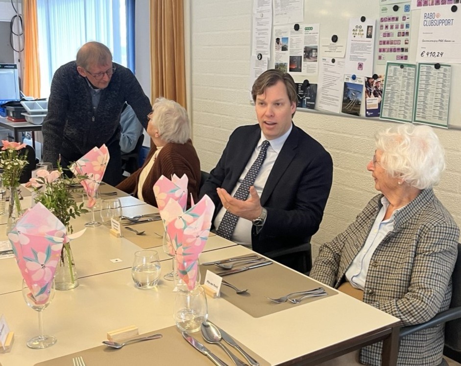 Burgemeester bij onze lunch